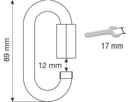 OVAL QUICK LINK STEEL 8 mm