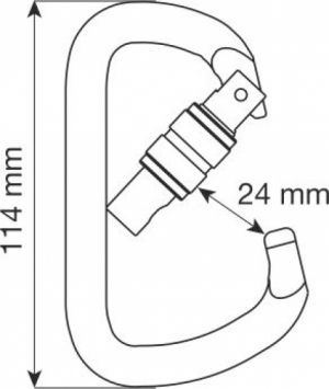 Karabiner-Steel D Pro Lock