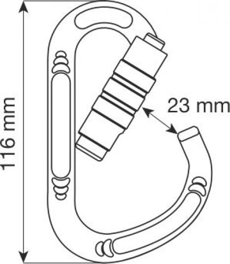 Karabiner HMS 2 LOCK