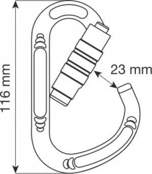 Karabiner HMS 2 LOCK