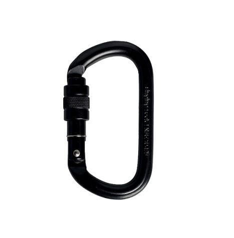 Karabiner čelični OVAL crni